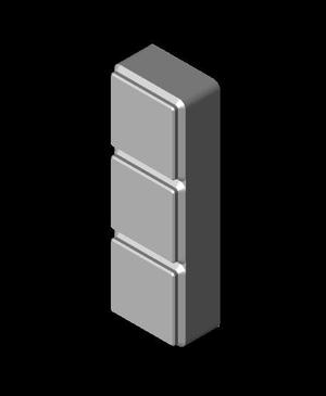 NVMe M.2 2280 1x3x3 Gridfinity v2.stl
