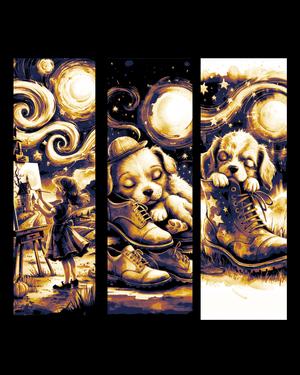 Starry Night is great for resting and creativity - Set of Bookmarks