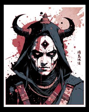 Portrait of the Demon Hunter - Warrior of the Damned - Hueforge Art