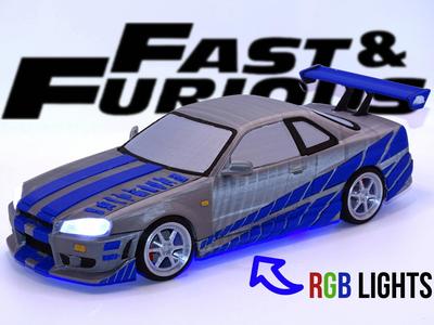 Nissan Skyline GT-R R34 (F&F) + RGB Neon & Lights