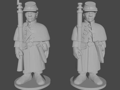 10-15mm American Civil War Infantry in Greatcoats Loading Pose 11 UA-51