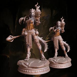 3D Printable Dragonborn Wizard Pose II - Half & Full Dragon (Clothed & Nude)