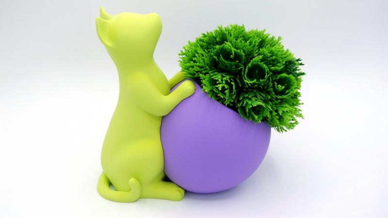 Cat Planter v3 - Multi Part