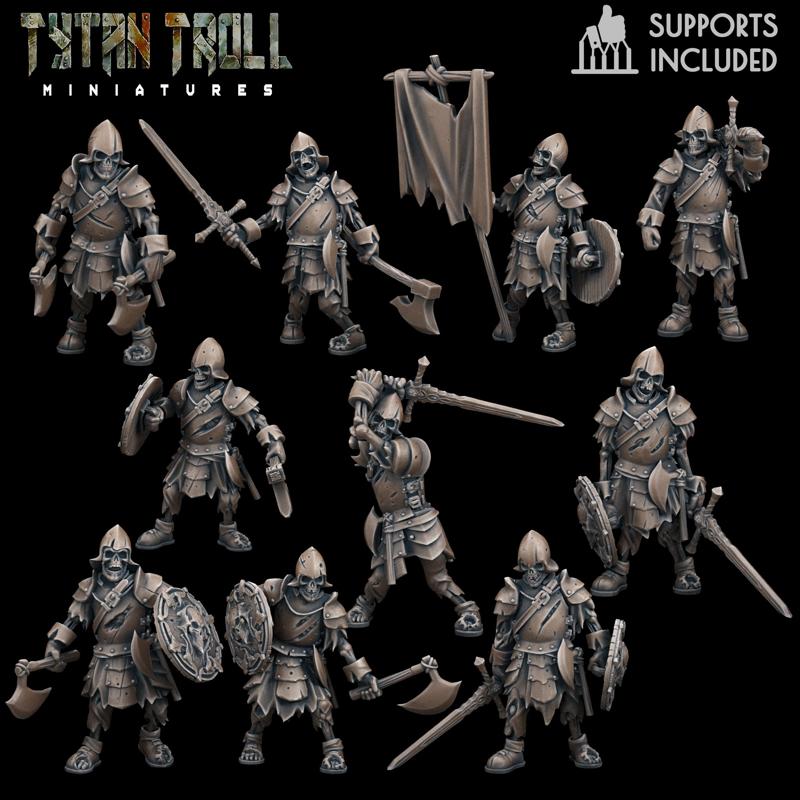 Armoured Skeleton Pack 02 [Pre-Supported]