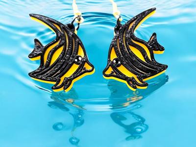 "Gill" The Moorish Idol Fish Earrings