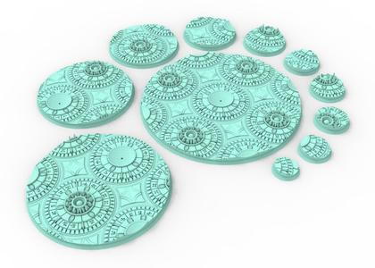 Dark city - 169 Round & Oval bases for wargame set 2