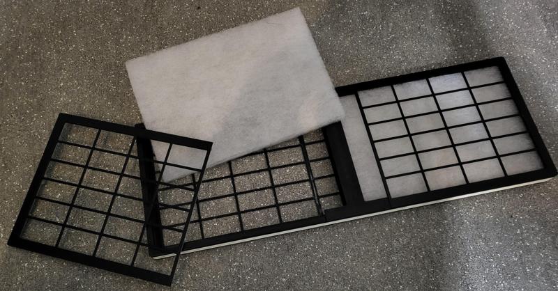 Cost saving DIY filter housing 525x185x24mm for HRV