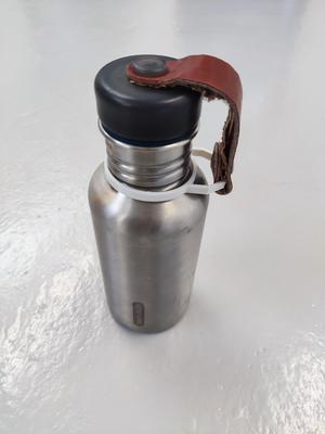 Bottle cap/lid strap holder