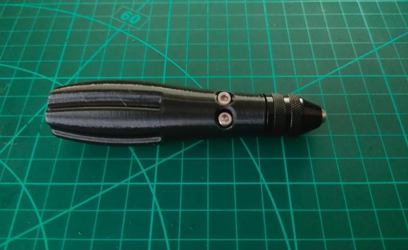 Handle for keyless drill chuck 0,3-3mm hex 1/4" shaft