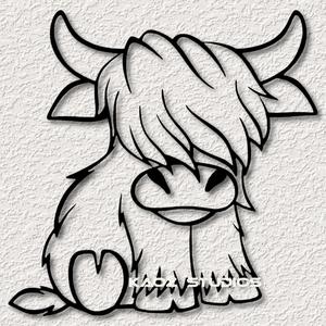 baby highland calf wall art highland cow wall decor