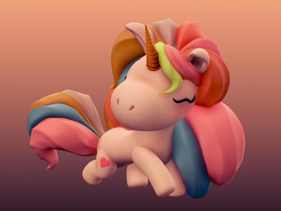 Super cool colorful unicorn
