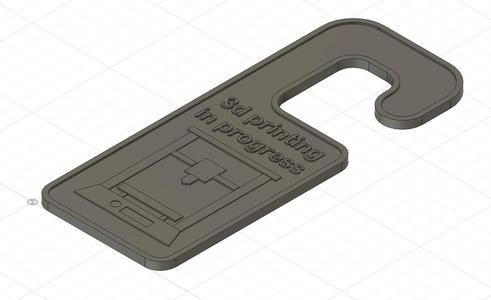printing in progress door hanger