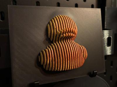 Duck headlayered sculpture