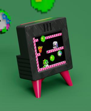 BUBBLE BOBBLE - Pixel Voxel Art Frame (No support, 3MF included)