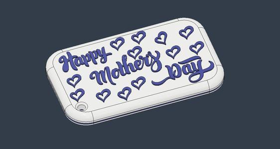 Mothers day heart keyholder