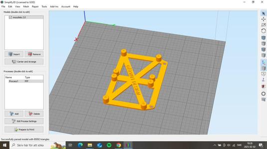 anet a8 mossfets mount double fits in the original holes in the frame