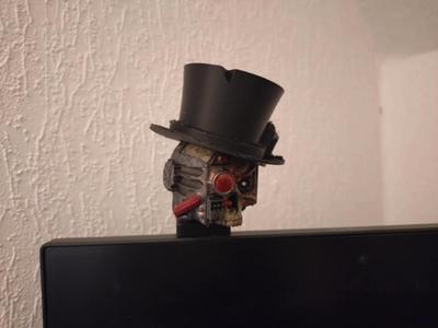 Top hat for the monitor mascot skull