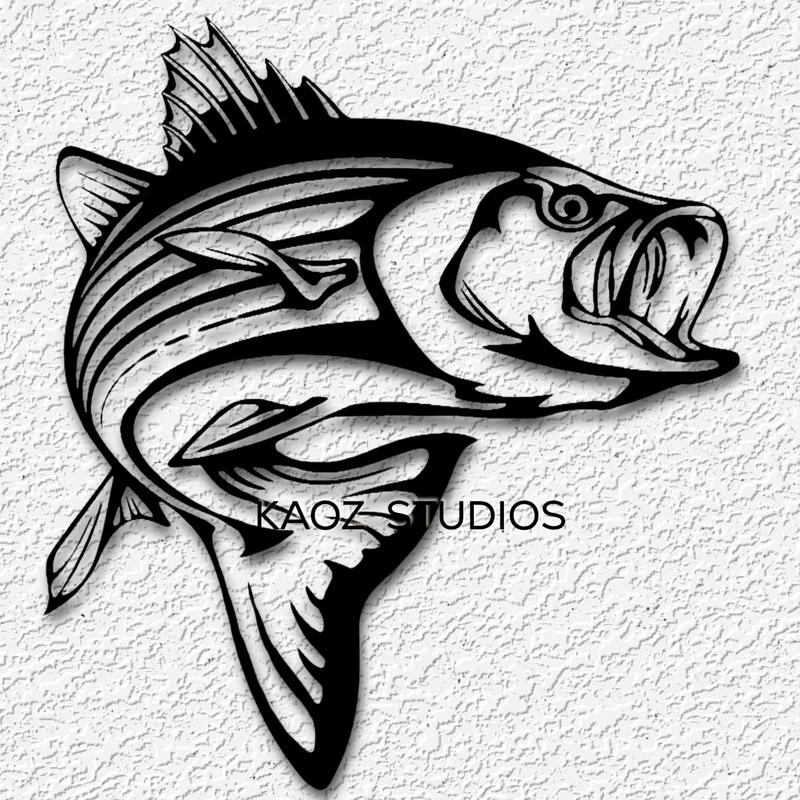 fish wall art bass wall decor fishing decoration