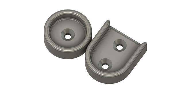 Wall mount for pole (broom pole)
