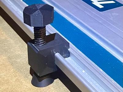 Adjustable height track saw rail support