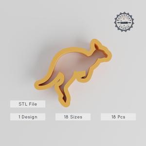 Kangaroo Shape Cutter Set, 18 Sizes, Perfect for Cookies, Fondant & Clay, Animal Design, Australian Fauna PRODUCT_138