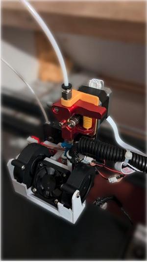 Direct-Drive Bowden Filament Guide for Dual-Gear Extruder