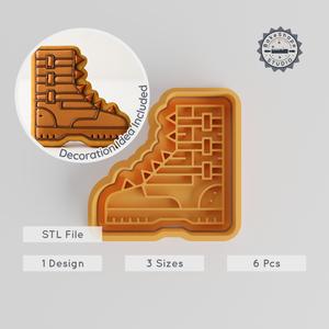 Boot Cutter & Stamp Set, Perfect for Cookies & Fondant, 3 Sizes, 6 Pieces PRODUCT_2698
