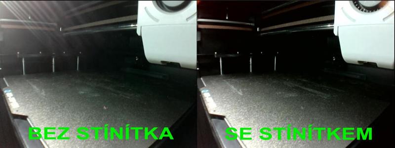 QiDi q1 PRO - stínítko kamery