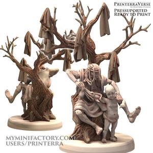 003 JAPAN Youkai Ghost Datsue Ba Old Woman and Tree Base