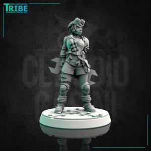 (0112) Female  post apocalyptic sci-fi technics mechanic