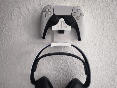 Wall Mount for PS5 Controller & Pulse Headset
