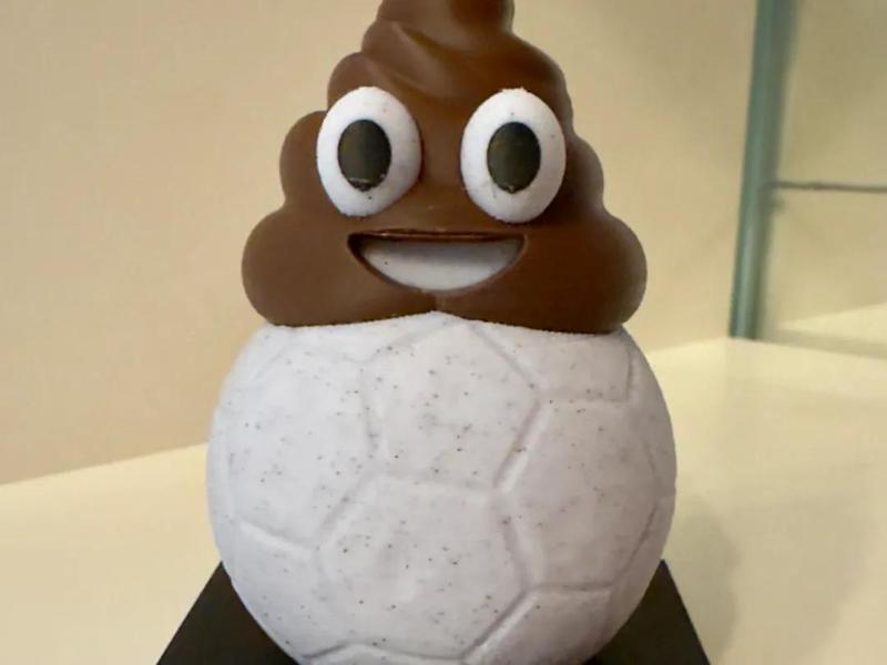Soccer Ball Poop Loser Trophy