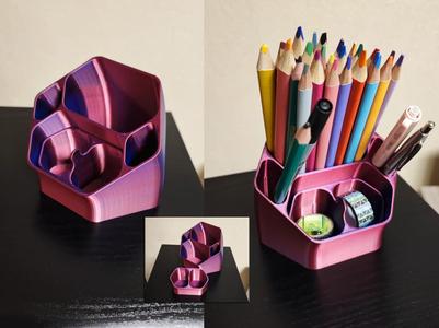 Curved Desktop Pencil Holder with insert