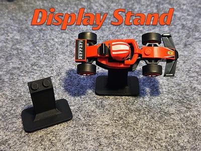 Tilted display stand for F1 mini race cars