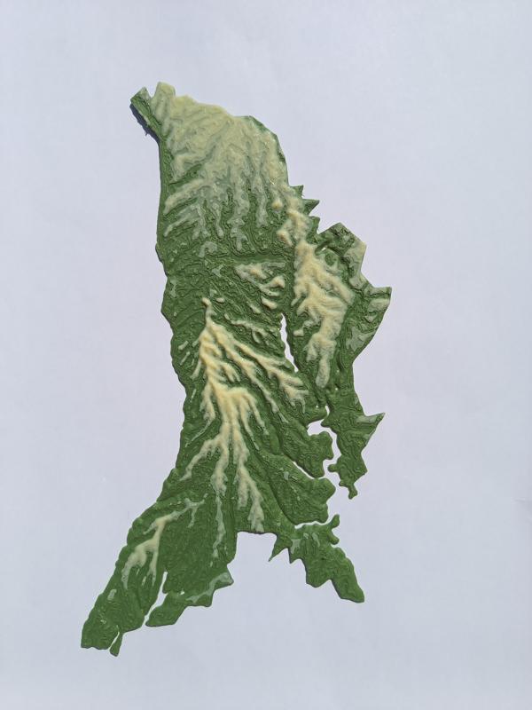 Terrain Map - Colored - Moldova