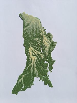 Terrain Map - Colored - Moldova