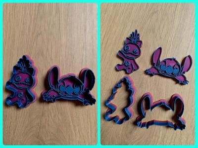 Stitch Cookie Cutter Playdoh Stamp Clay Pack 4