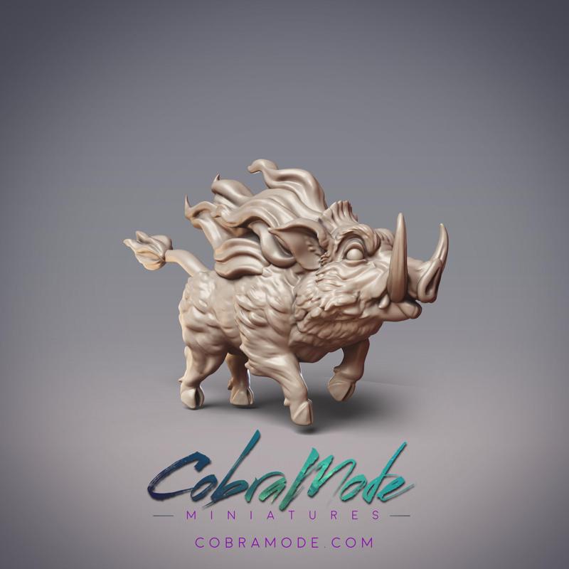 Flaming War Pig - Gorlag Firepig (Pre-supported)
