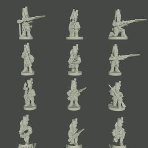 6-15mm French SYW Skirmishers in Mirlitons (SYW-FR-5)