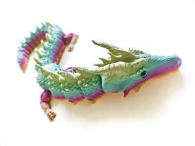 Articulated Long Dragon with spot to attach eyes