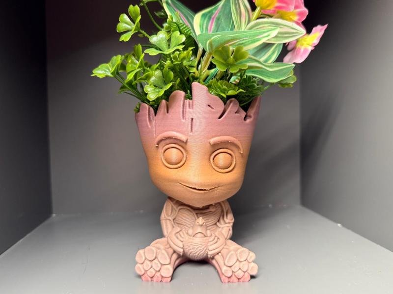 Baby Groot planter with chick