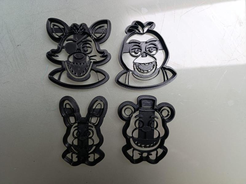 Five nights at Freddy´s cookie cutters bundle of 4