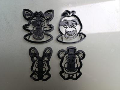 Five nights at Freddy´s cookie cutters bundle of 4