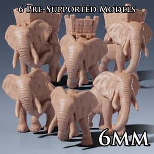 6mm Wild & War Elephants
