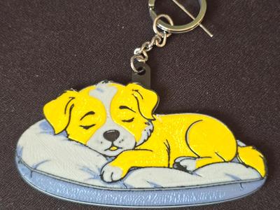 Sleeping Dog Keychain