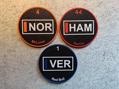Formula1 Driver Tag Coasters - All drivers