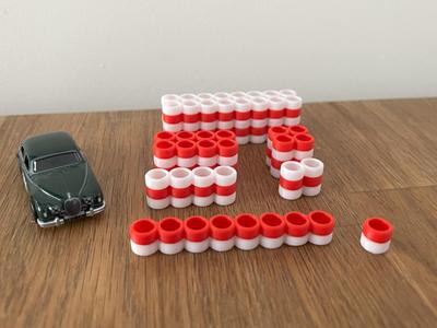 Three-Tire Stack for 1/64 Hot Wheels, Matchbox, and Majorette Cars