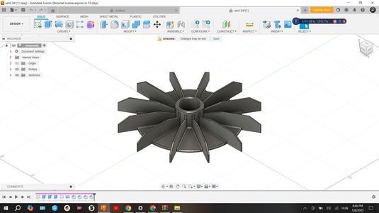 Electric motor fan 24x150mm