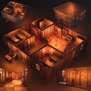 The Napping Puss Inn - modular terrain OpenLOCK compatible