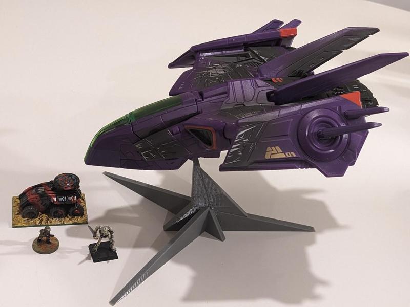 Wargaming flight stand for Lightyear Hyperspeed Series Zurg fighter plane